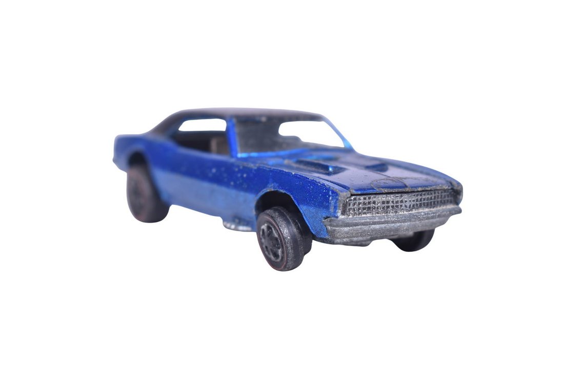 1968 Hot Wheels Redline Custom Camaro in Blue