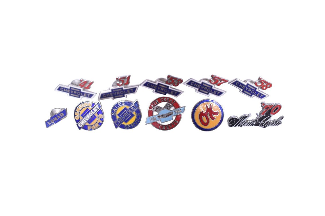 Eleven Chevrolet Lapel Pins / Tie Tacks / Hat Pins