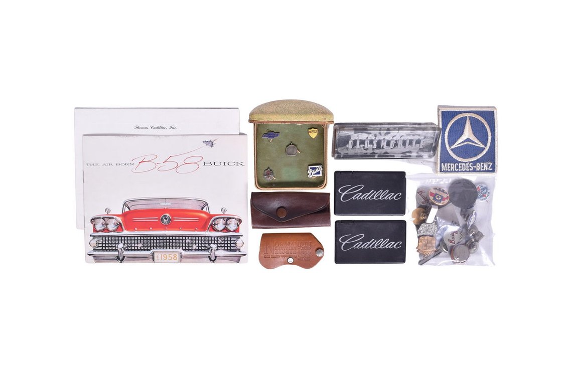 Assortment of Automobile Dealership Advertising Memorabilia - Cadillac, Buick, Mercedes-Benz, Oldsmobile, Chrysler, Plymouth, Ford, etc.