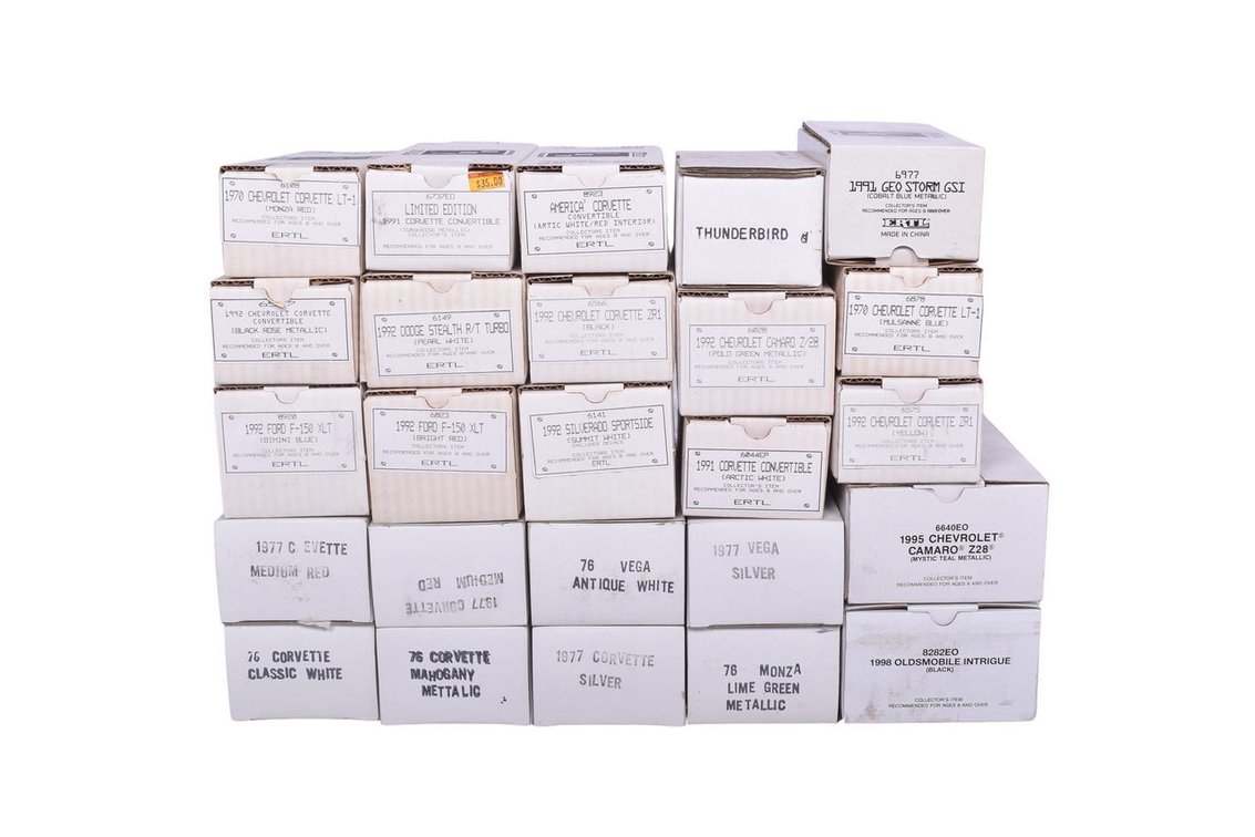Twenty-Five Promotional Car Model Boxes