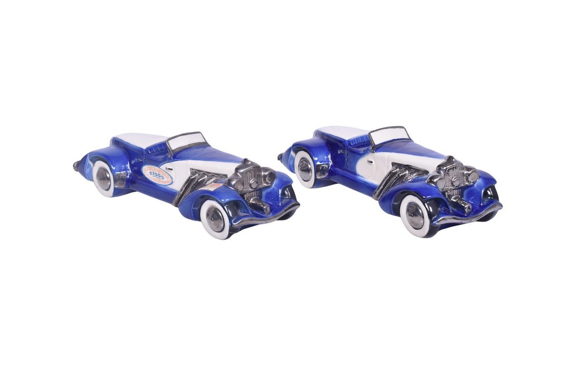 Pair of Ezra Brooks Ceramic Automobile Decanters