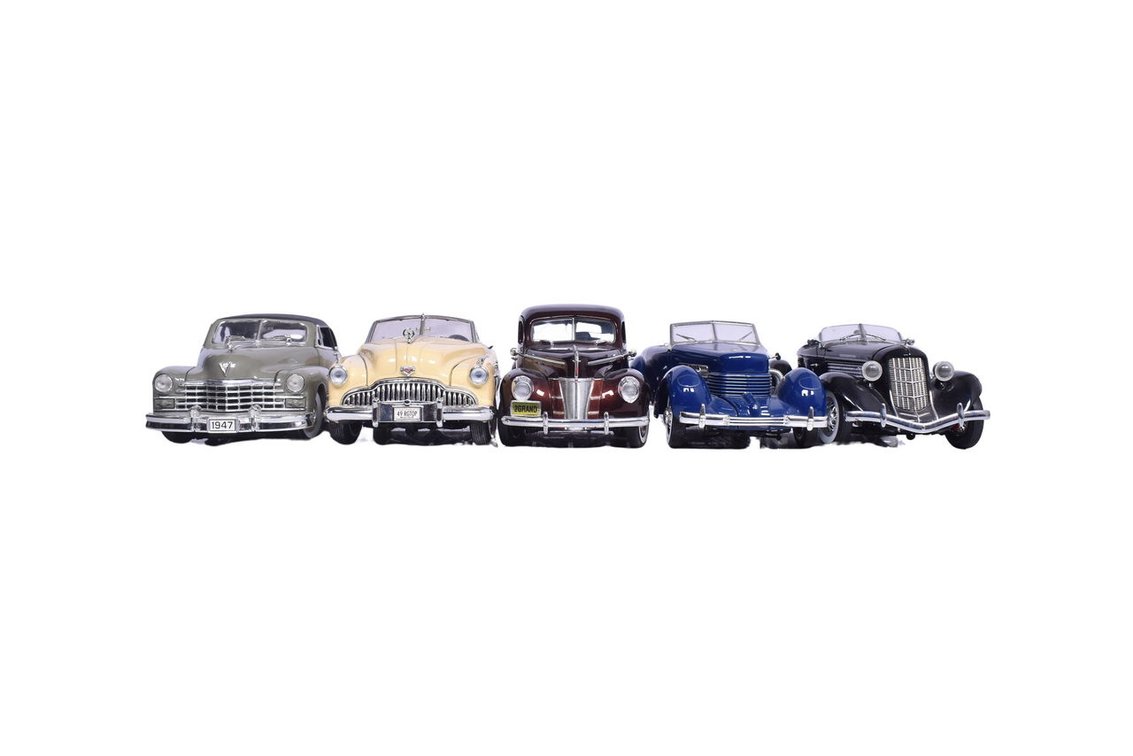 Five 1:18 Scale Model Cars - ERTL, Anson and Motor Max