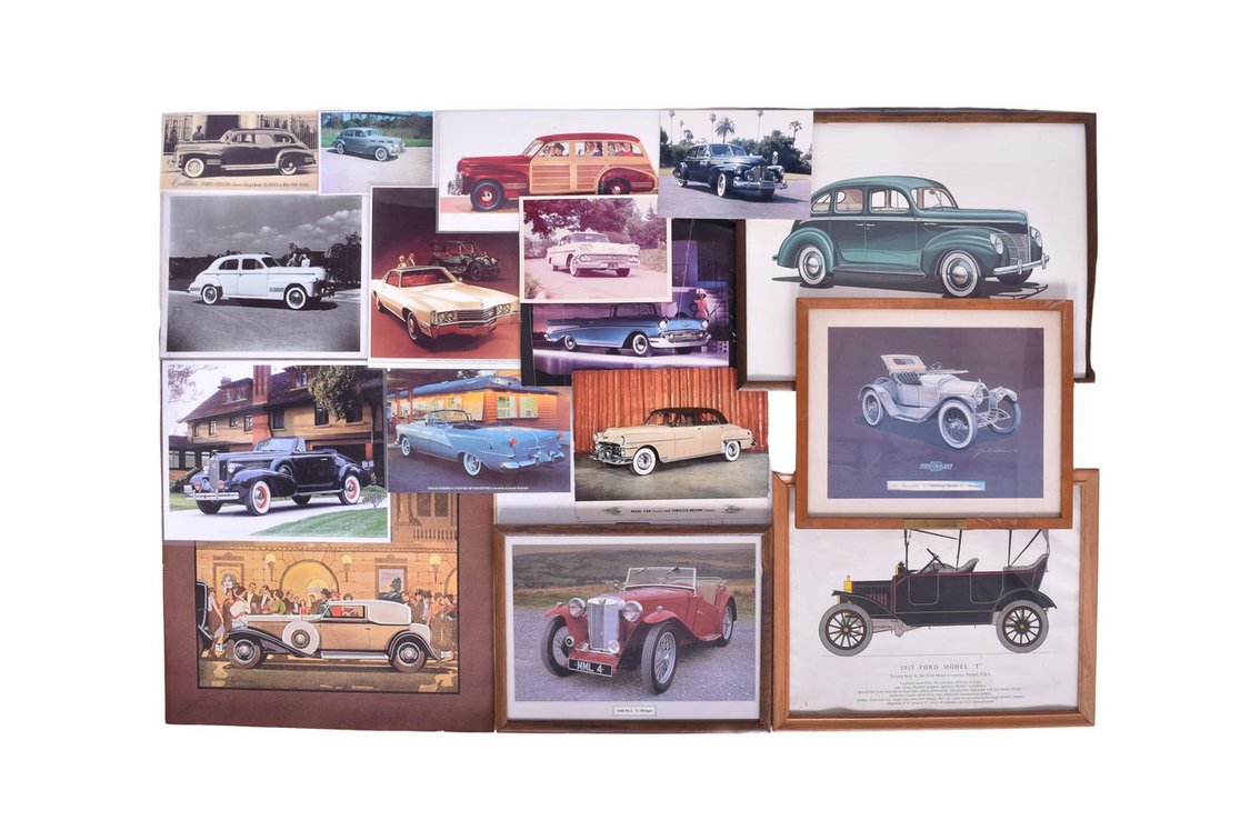 Mixed Group of Automobile Photos and Illustrations