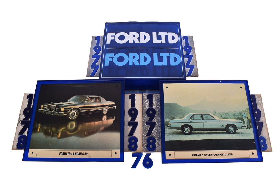 Set of Three Ford 1978 and 1979 Dealership Hanging Displays
