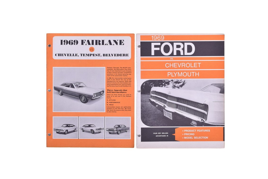 1969 Ford Vs. Chevrolet Plymouth Selling Advantages And 1969 Fairlane Vs. Chevelle, Tempest, Belvedere