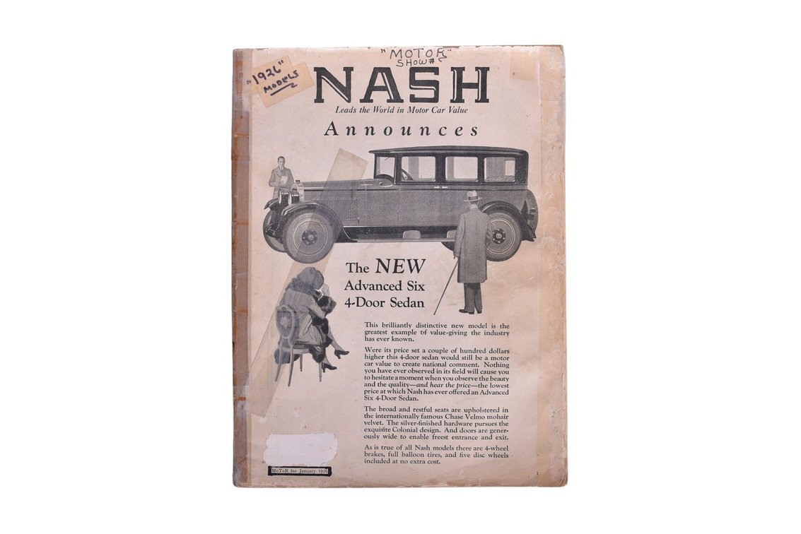 January 1926 Motor Annual Show Number Magazine Without Cover