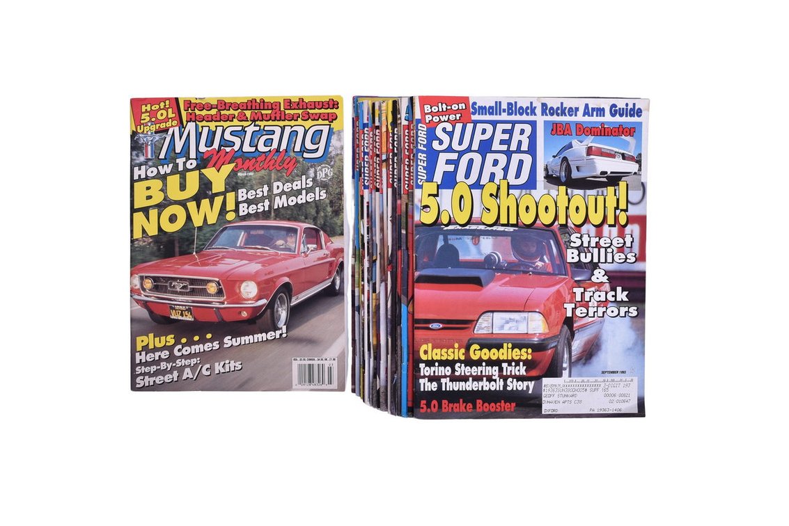 Sixteen Issues Of Super Ford Magazine And Mustang Monthly- 1991-1994