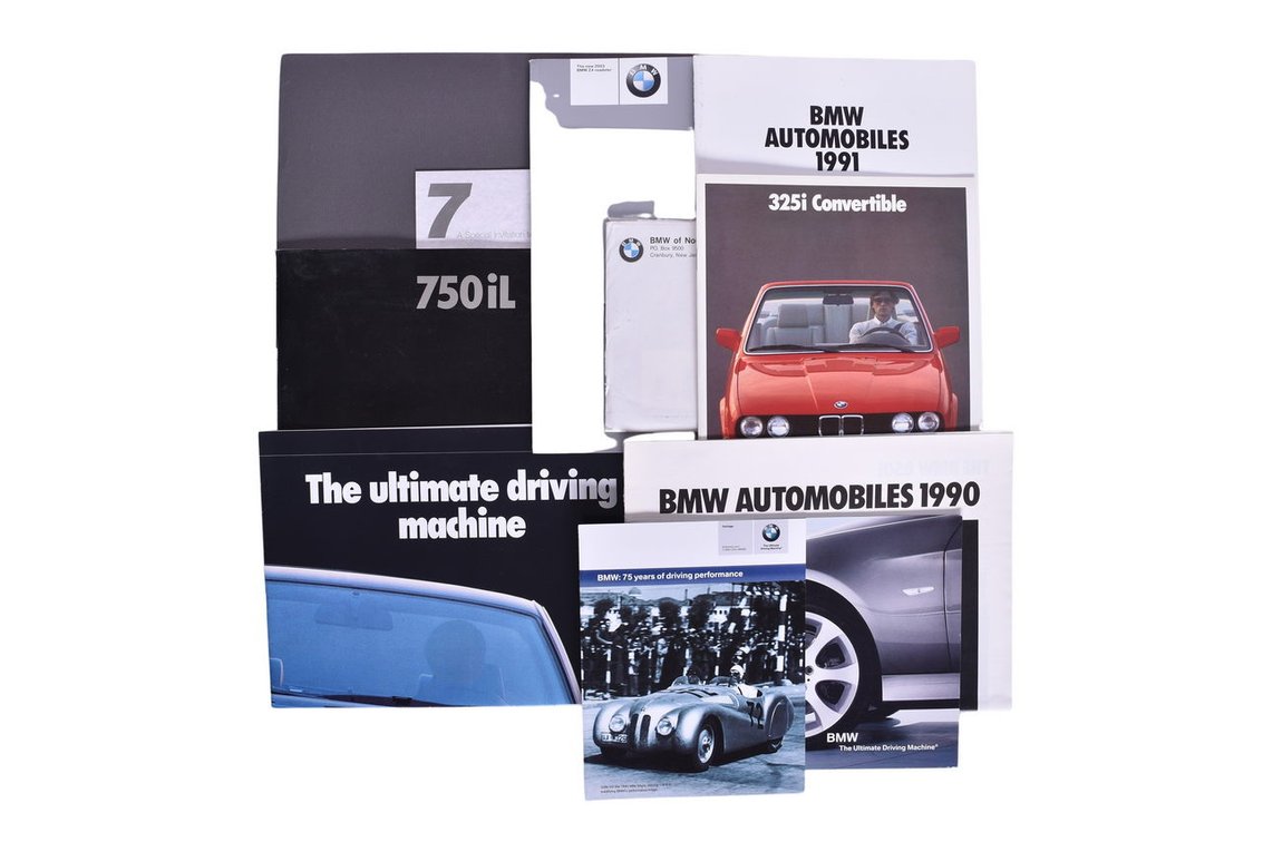 Ten Pieces Of Promotional Materials For BMW From 1990 To 2004- 7 Series Special Offer Packet, 325i Convertible, Jumbo Brochure 750iL, etc.