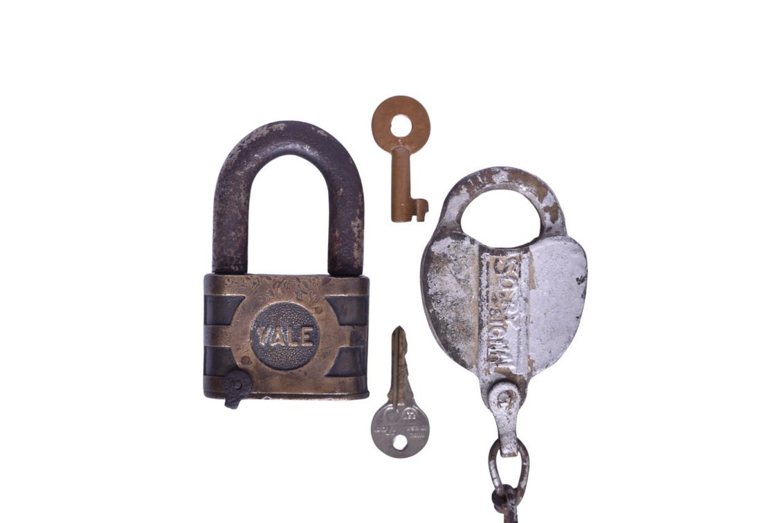 Pair of Southern Railway Railroad Locks