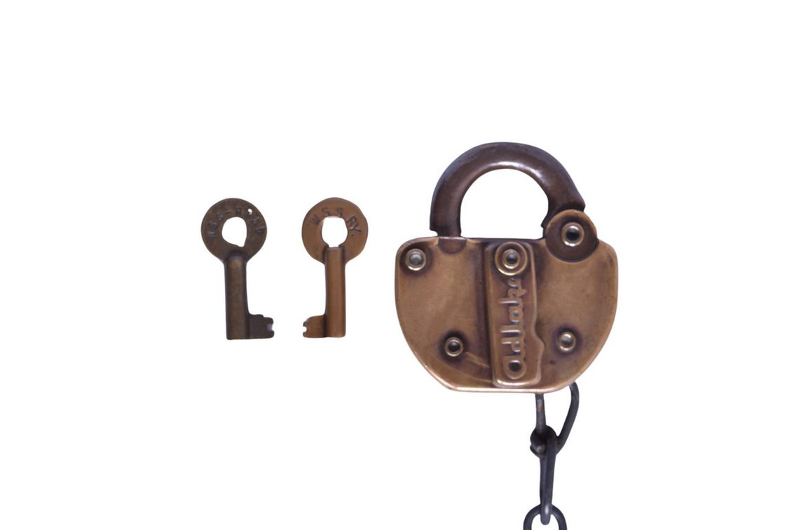 Adlake Winston-Salem Southbound Railway Railroad Brass-Bodied Lock With Two Keys