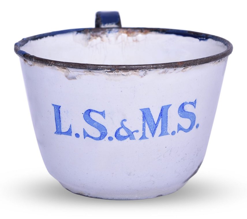 Lake Shore & Michigan Southern Railroad Enamelware Worker's Drinking Cup