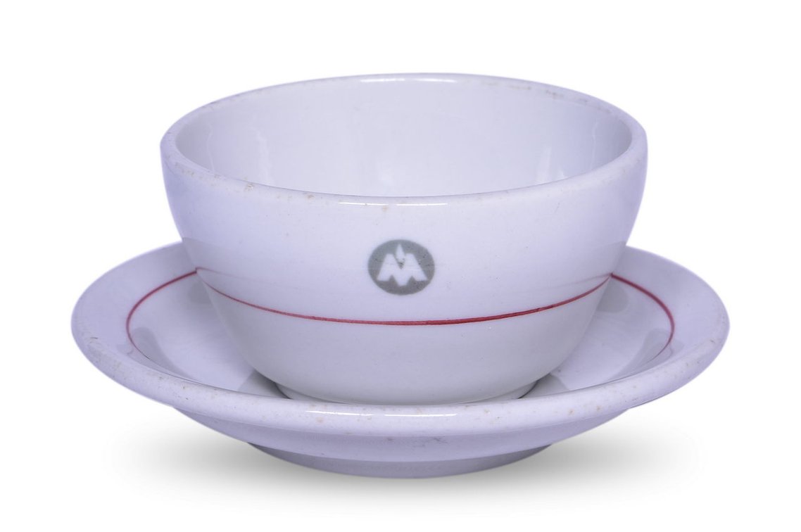 Chicago, Indianapolis & Louisville Railroad China Monon Bouillon Cup and Saucer