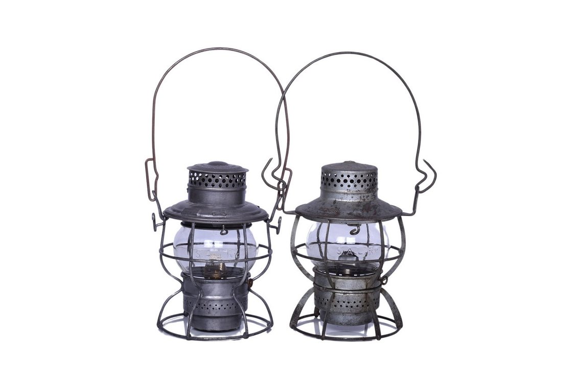Pair of Seaboard Air Lines Railroad Lanterns - Dressel and Adams & Westlake