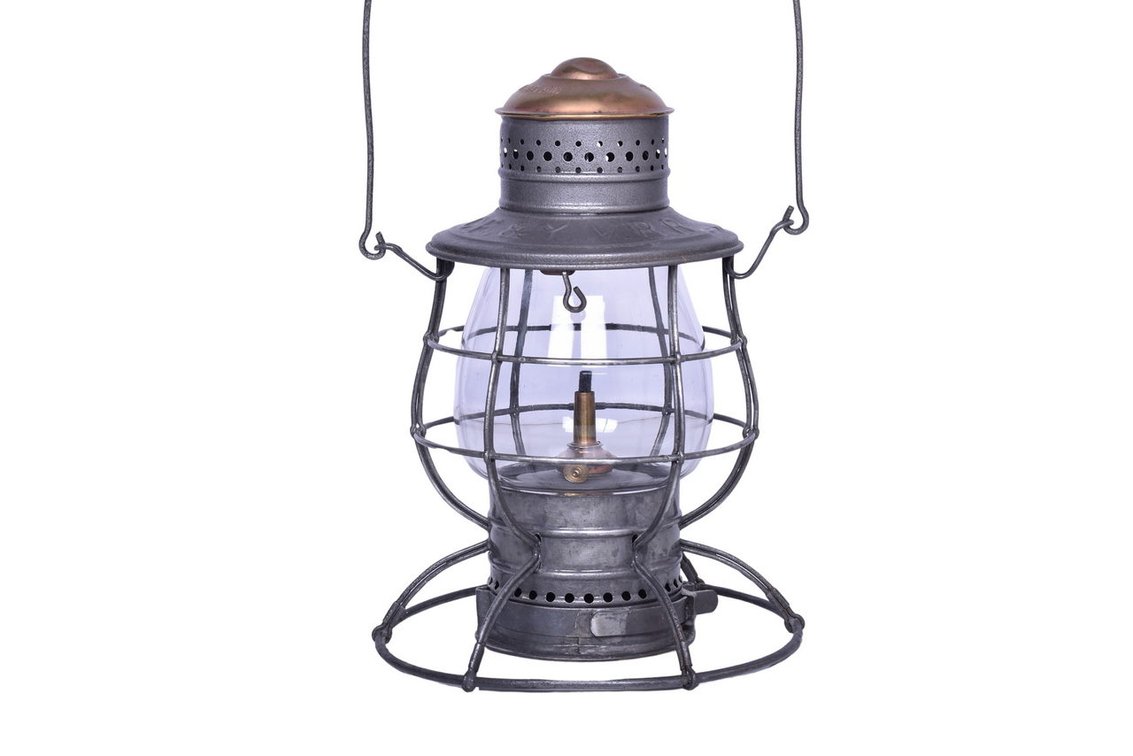 Cape Fear & Yadkin Valley Railroad No. 39 Brass Top Lantern w/ Clear Globe