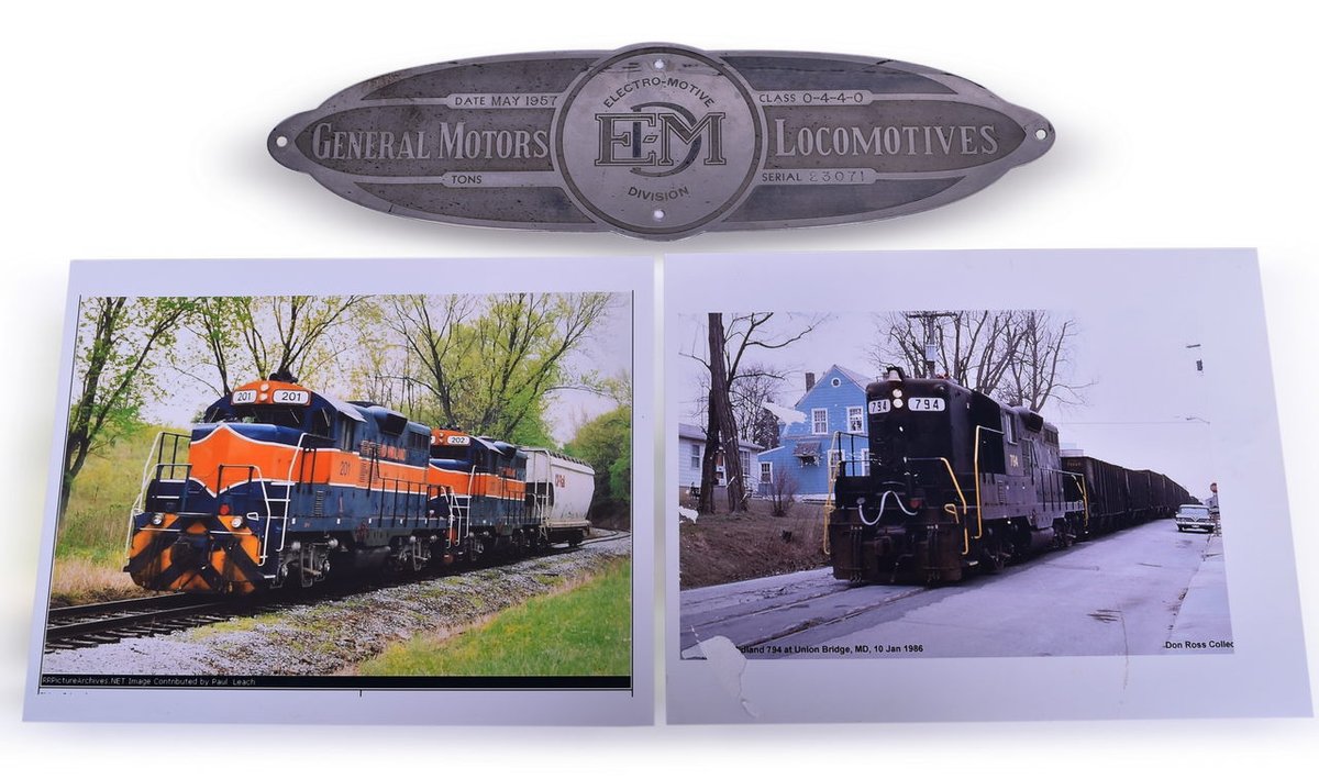 EMD / Electro-Motive Norfolk and Western GP-9 #794 Builders Plate