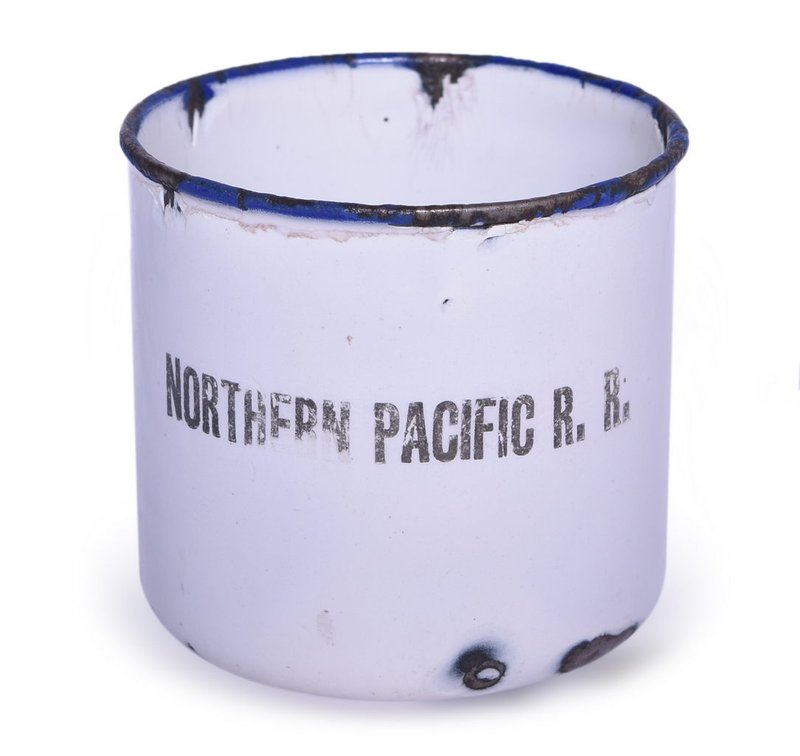 Northern Pacific Railroad Enamelware Drinking Cup