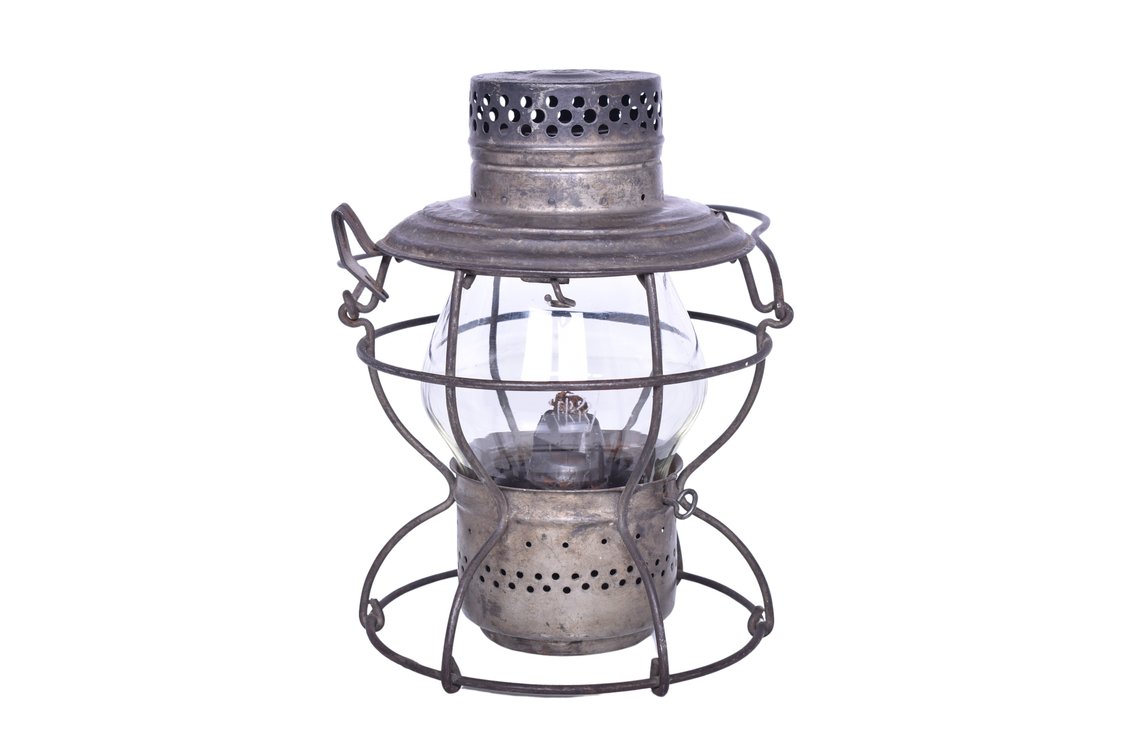 Handlan Pennsylvania Railroad Lantern w/ Etched Kopp Clear Globe