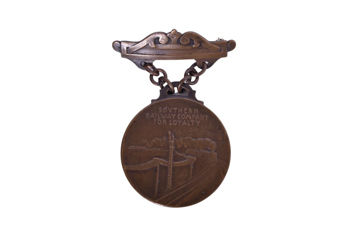 Bronze Southern Railway Pinback Loyalty Medal - Bill Dedmond