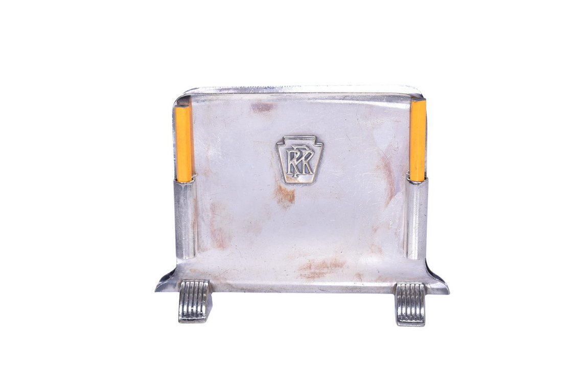 International Silver Pennsylvania Railroad Menu Holder