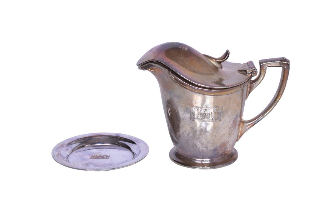 Louisville & Nashville Railroad International Silver Creamer and Butter Pat