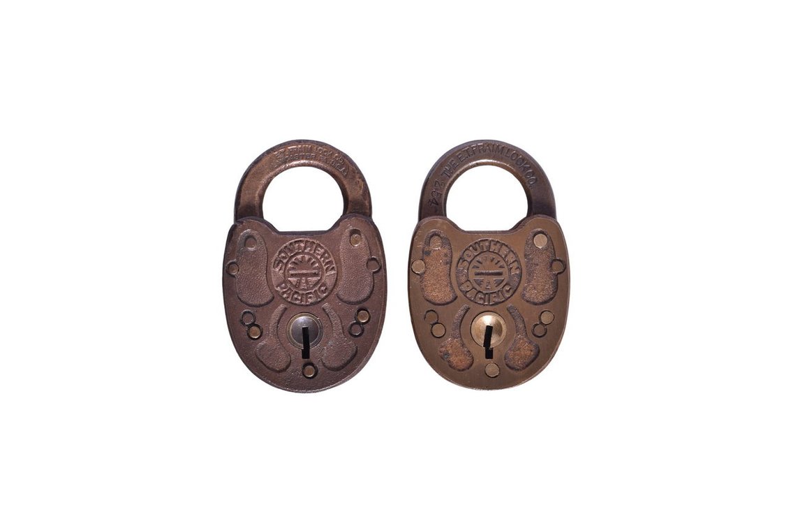Pair of E.T. Fraim Southern Pacific Sunset Locks