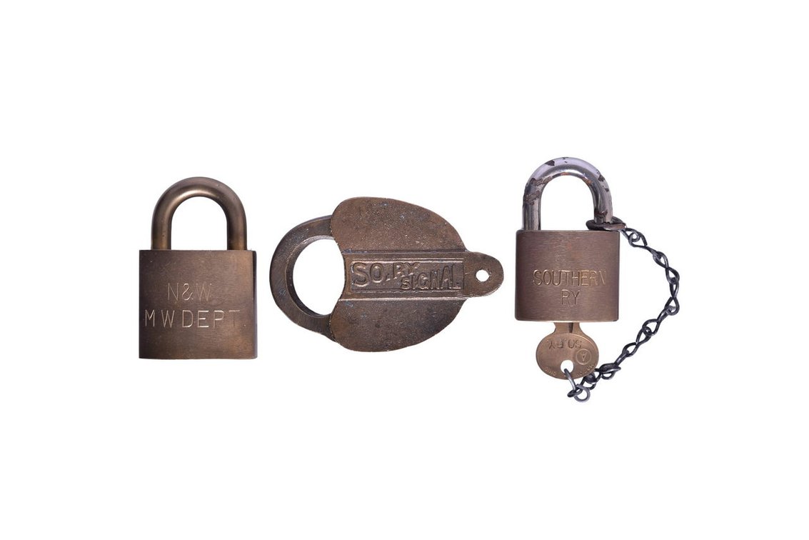 Three Southern and Norfolk and Western Railroad Locks