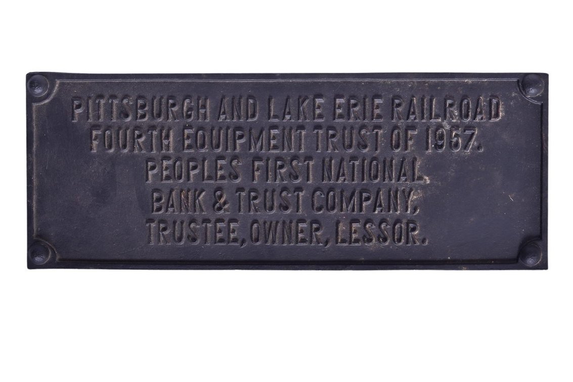 Pittsburgh & Lake Erie Railroad Trust Plate