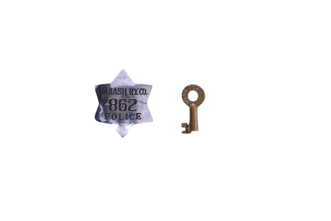 Reproduction Wabash Police Badge And Florida East Coast Key