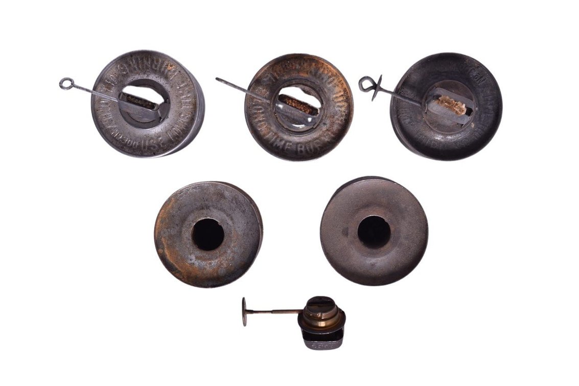 Five Railroad Lamp / Lantern Burner Pots