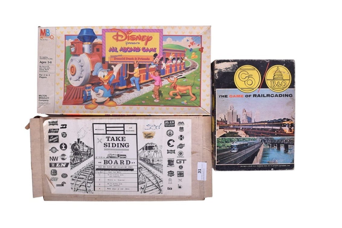 Group Of Three Railroad Board Games