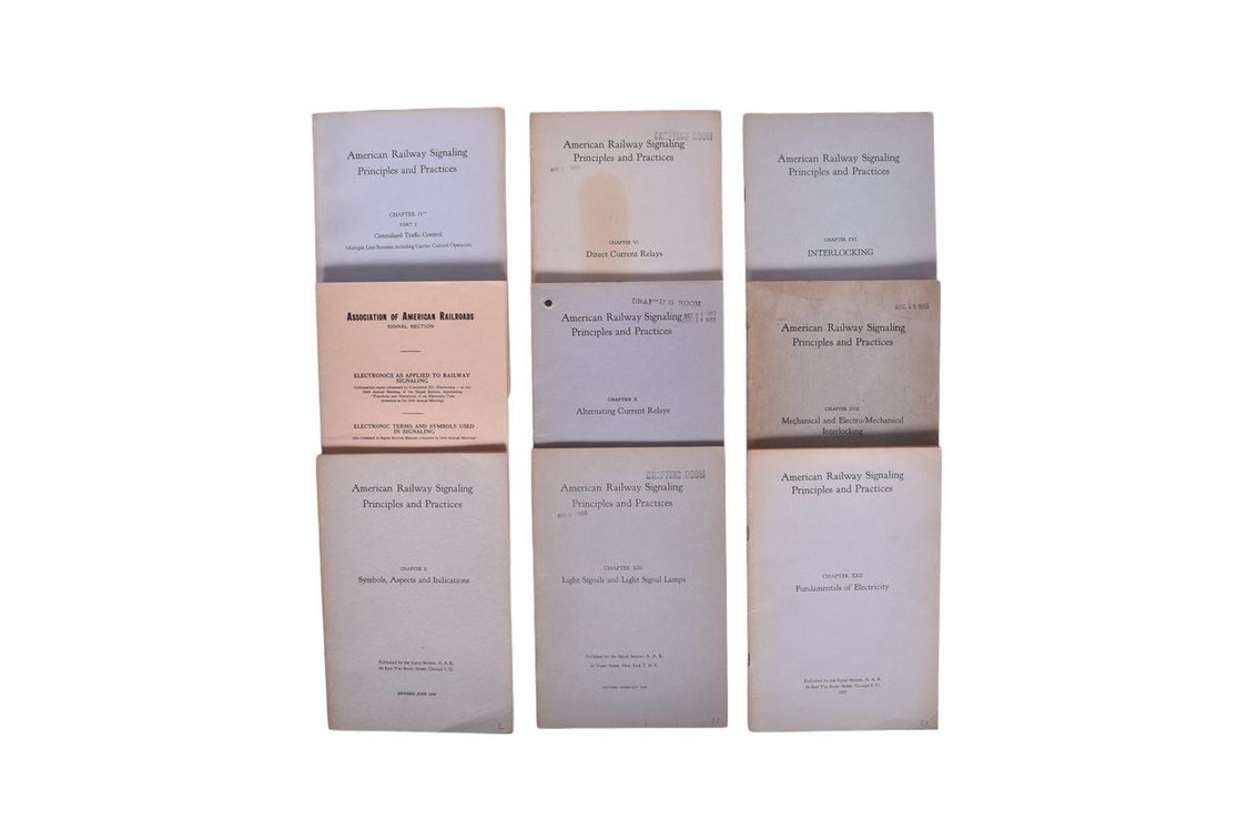 Group Of Nine American Railway Signaling Principles And Practices Books From 1950's