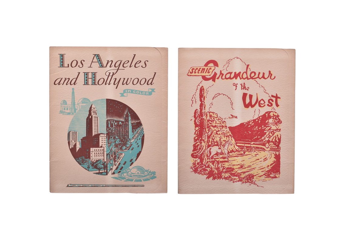 Two Picture Folios From Southern Pacific Lines-Los Angeles And Hollywood In Color From 1945 And Scenic Grandeur Of The West From 1944