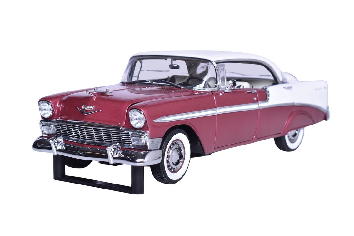Precision Miniatures 1:18 Die Cast 1956 Chevy Bel Air Two Tone in India Ivory and Dusk Plum