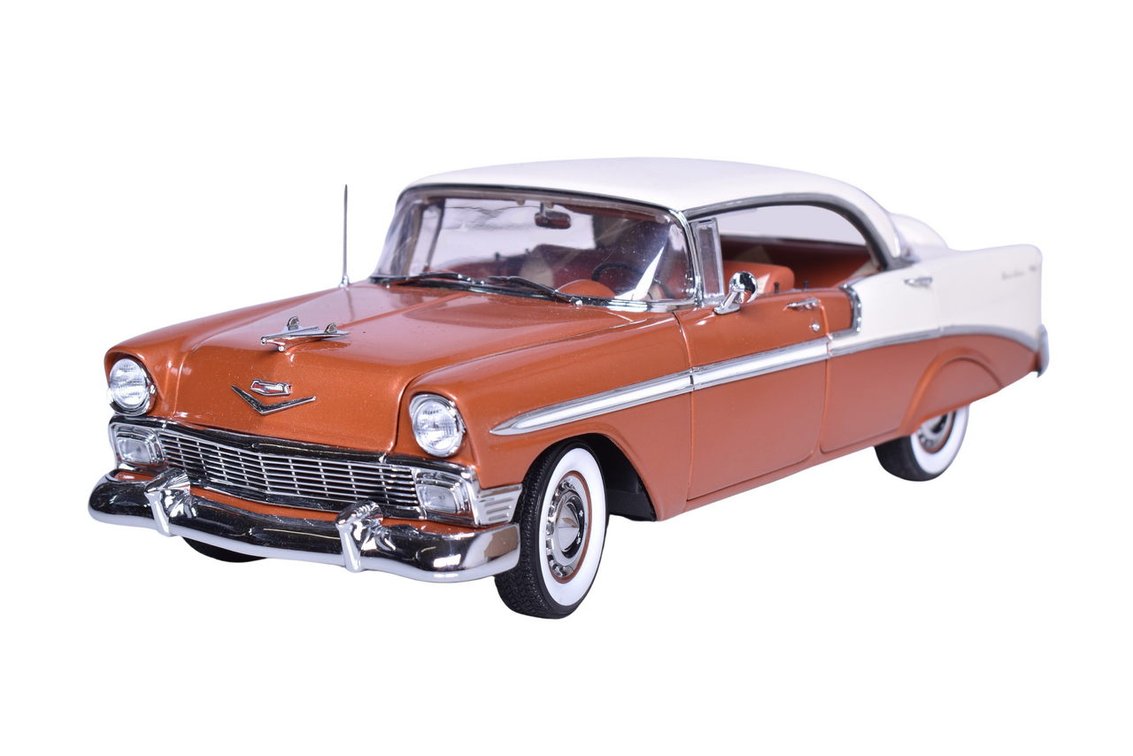 Precision Miniatures 1:18 Die Cast 1956 Chevy Bel Air Two Tone in India Ivory and Sierra Gold