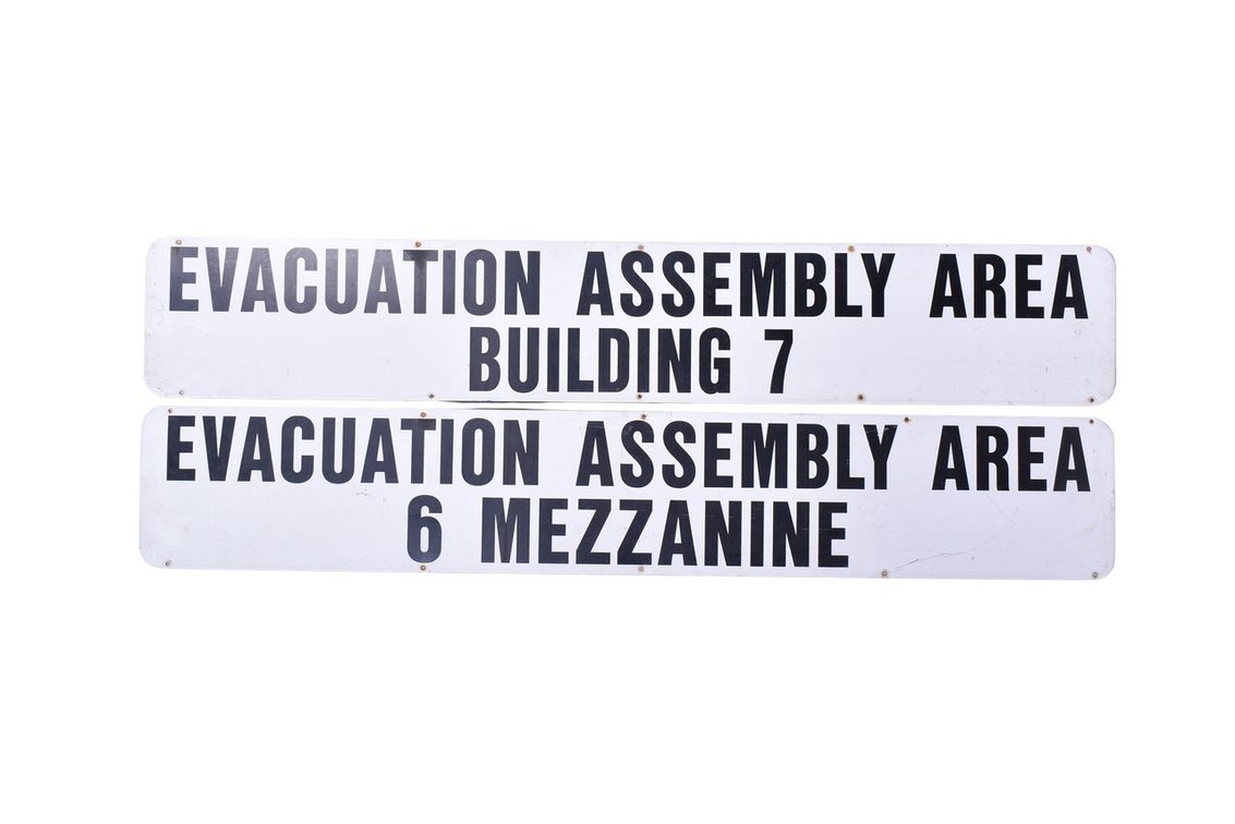 Pair of 60" x 10" Aluminum Building "Evacuation Assembly"