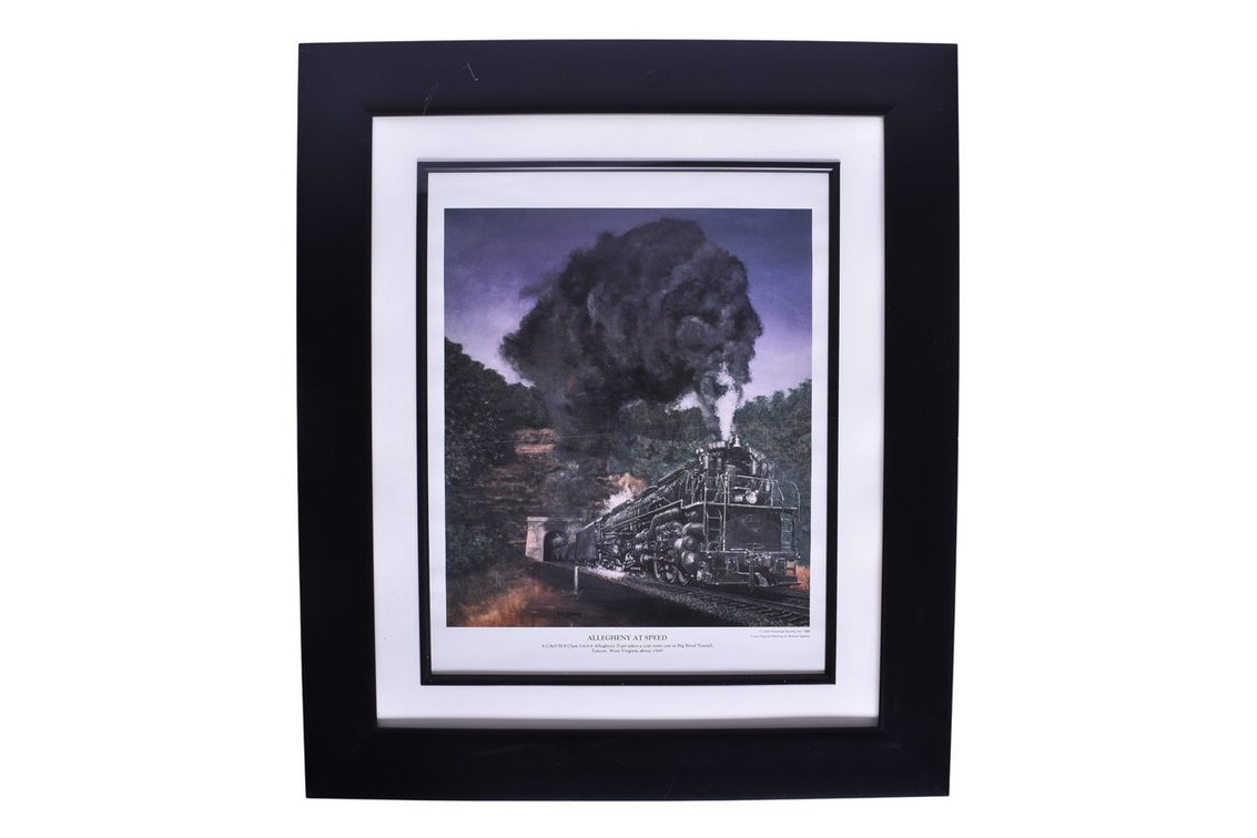 Framed "Allegheny At Speed" Chesapeake and Ohio Art Print