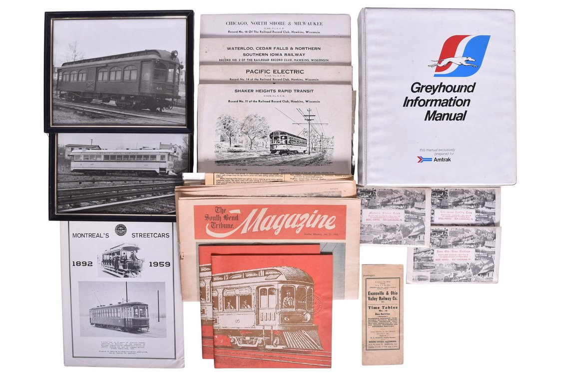 Mixed Railroad Ephemera Lot- Railroad Record Club Vinyl Records, Liberty Bell Limited Pictures, Railroad Publications, Mixed Paper Ephemera, Etc.