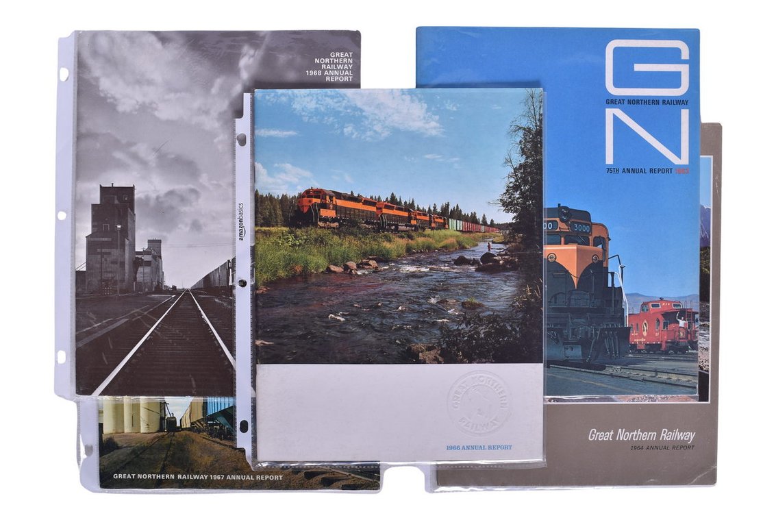 Annual Reports For Great Norther Railway Group Of Five- 1963-1968