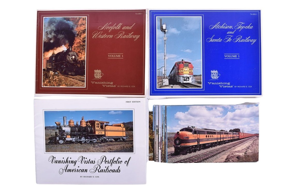 Group Of Railroad Paper Ephemera Items- Vanishing Vistas, Informative Locomotive Picture Cards