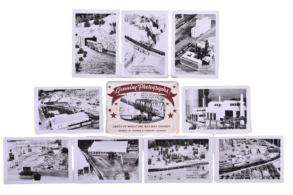 Ten Original Photographs Of Santa Fe Miniature Railway Exhibit- Museum Of Science & Industry