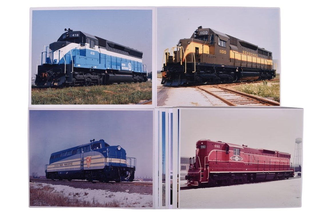 Twelve Electro-Motive Diesel Prints From Original Negatives- Northern Pacific, The Milwaukee Road, Great Northern, Seaboard, Etc.