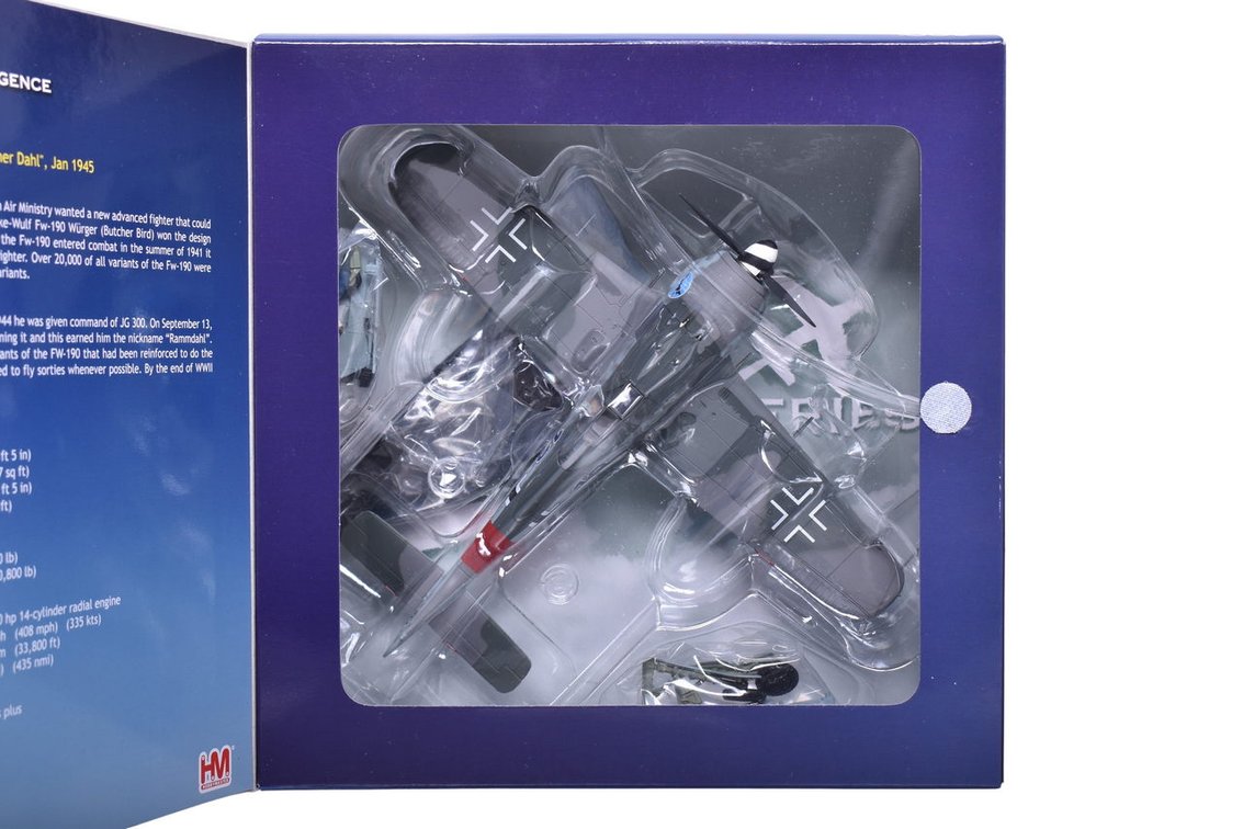 Hobby Master 1:48 FW 190-A-8 Die Cast Stab JG 300 "Oberstleutnant Walther Dahl" Military Plane - NIB