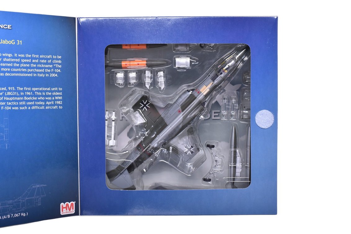 Hobby Master 1:72 F-104G Starfighter Die Cast German Air Force JaboG 31 Military Plane - NIB