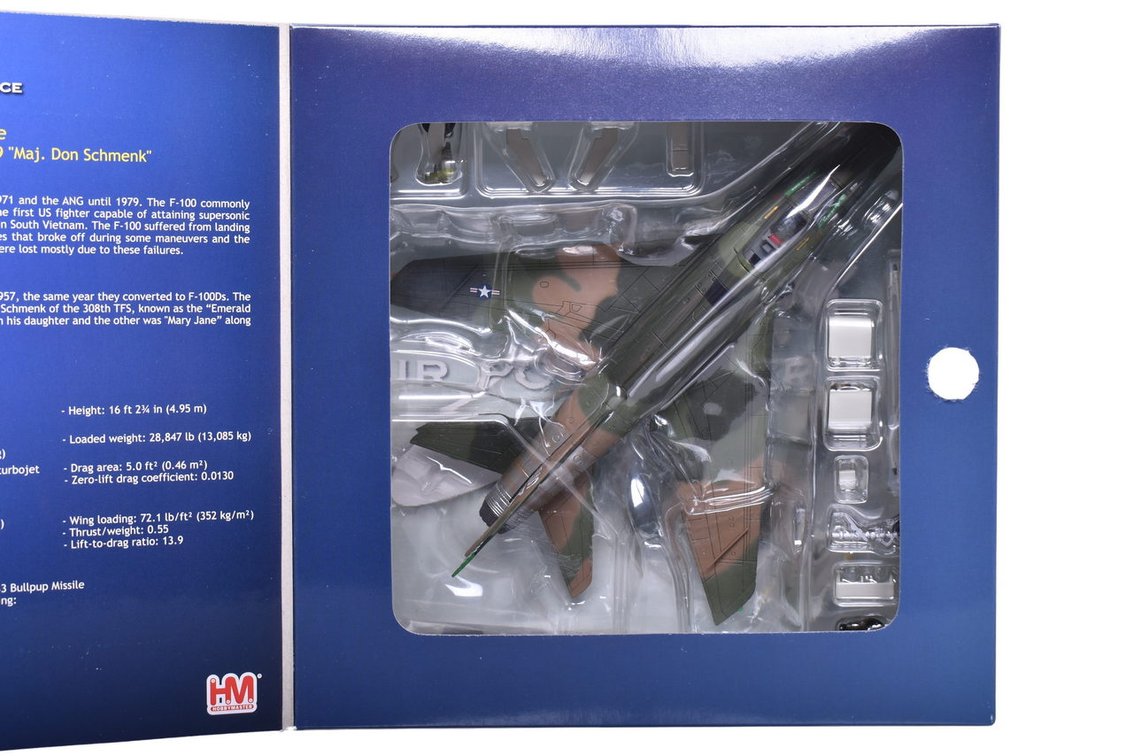 Hobby Master 1:72 F-100D Super Sabre Die Cast Military Plane - NIB