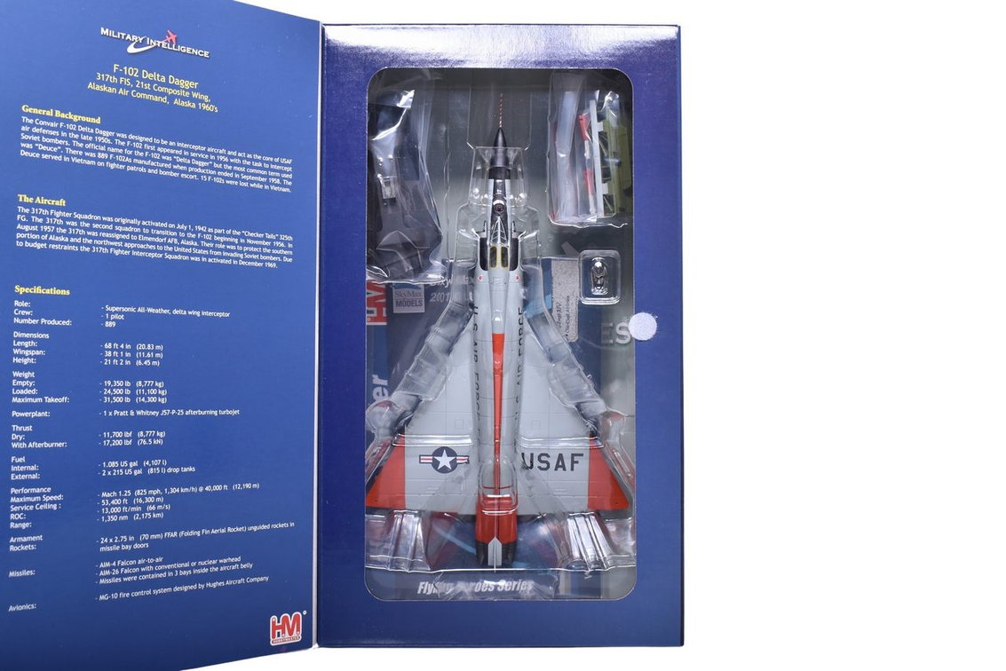 Hobby Master 1:72 F-102 Delta Dagger Die Cast U.S. Air Force Military Plane