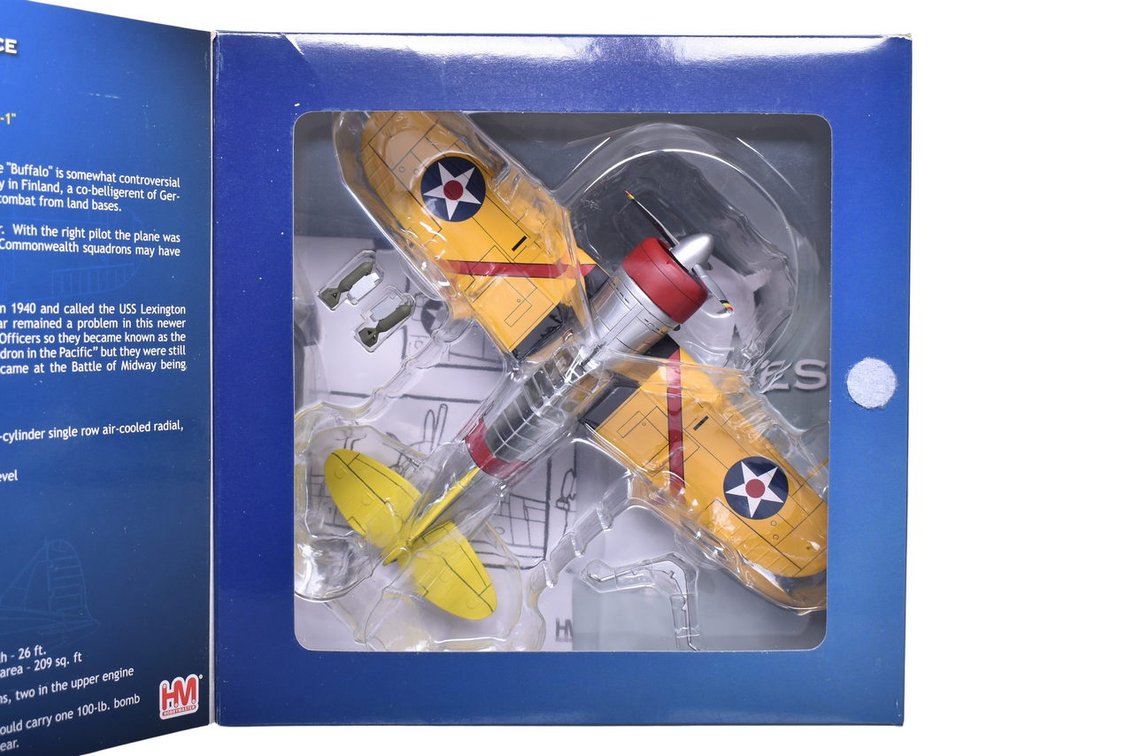 Hobby Master 1:48 F2A "Buffalo" Die Cast US Navy Military Plane - Limited Edition NIB