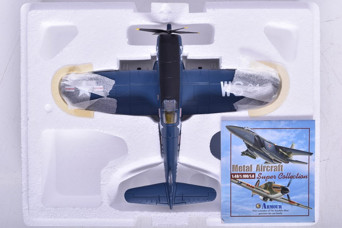 Franklin Mint F4U-Corsair US Marines WWII Aces Die Cast Military Plane
