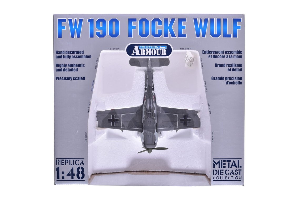Armour Collection / Franklin Mint 1:48 WWII FW 190 Focke Wulf Diecast Plane