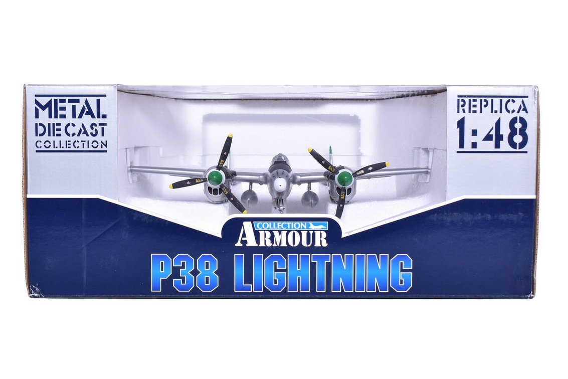 Franklin Mint / Armour Collection 98170 USAF WWII P-38 Lightning 80FS-8FG Diecast Plane