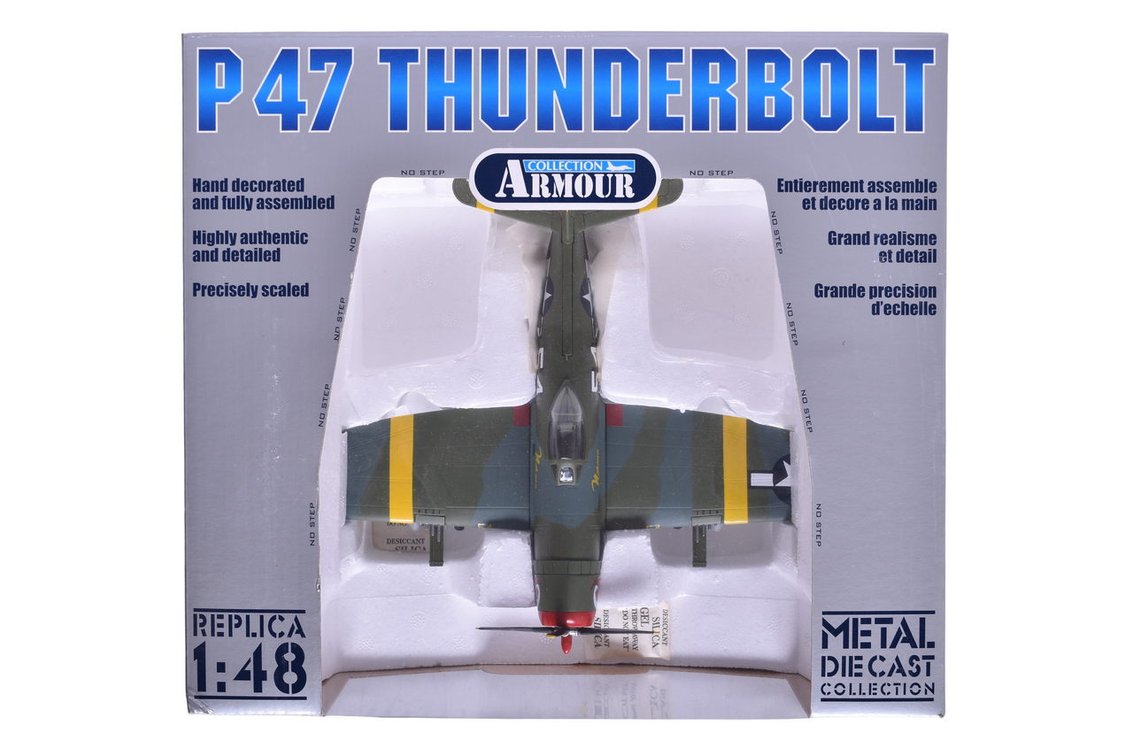 Armour Collection / Franklin Mint 1:48 WWII USAF P47 Thunderbolt Diecast Plane